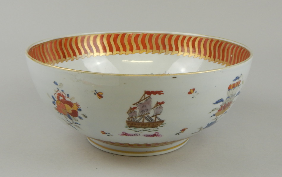 Appraisal: A thC Samson porcelain punch bowl in Chinese export style