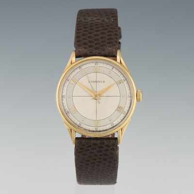 Appraisal: A Gentleman's Longines Wrist Watch k yellow gold round case