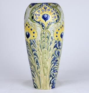 Appraisal: Moorcroft pottery Florianware vase Moorcroft pottery Florianware vase having a