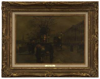 Appraisal: Edouard Leon Cortes ''Quai de Louvre'' signed lower right Edouard