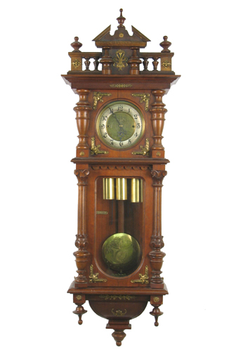 Appraisal: LONG CASE GRANDE SONNERIE WALL CLOCK Vienna late th century