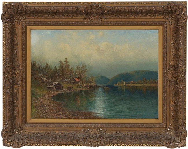 Appraisal: John Olson Hammerstad American - Hudson River oil canvas x