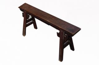 Appraisal: Antique Carved Chinese Hardwood Bench Antique Carved Chinese Hardwood Bench