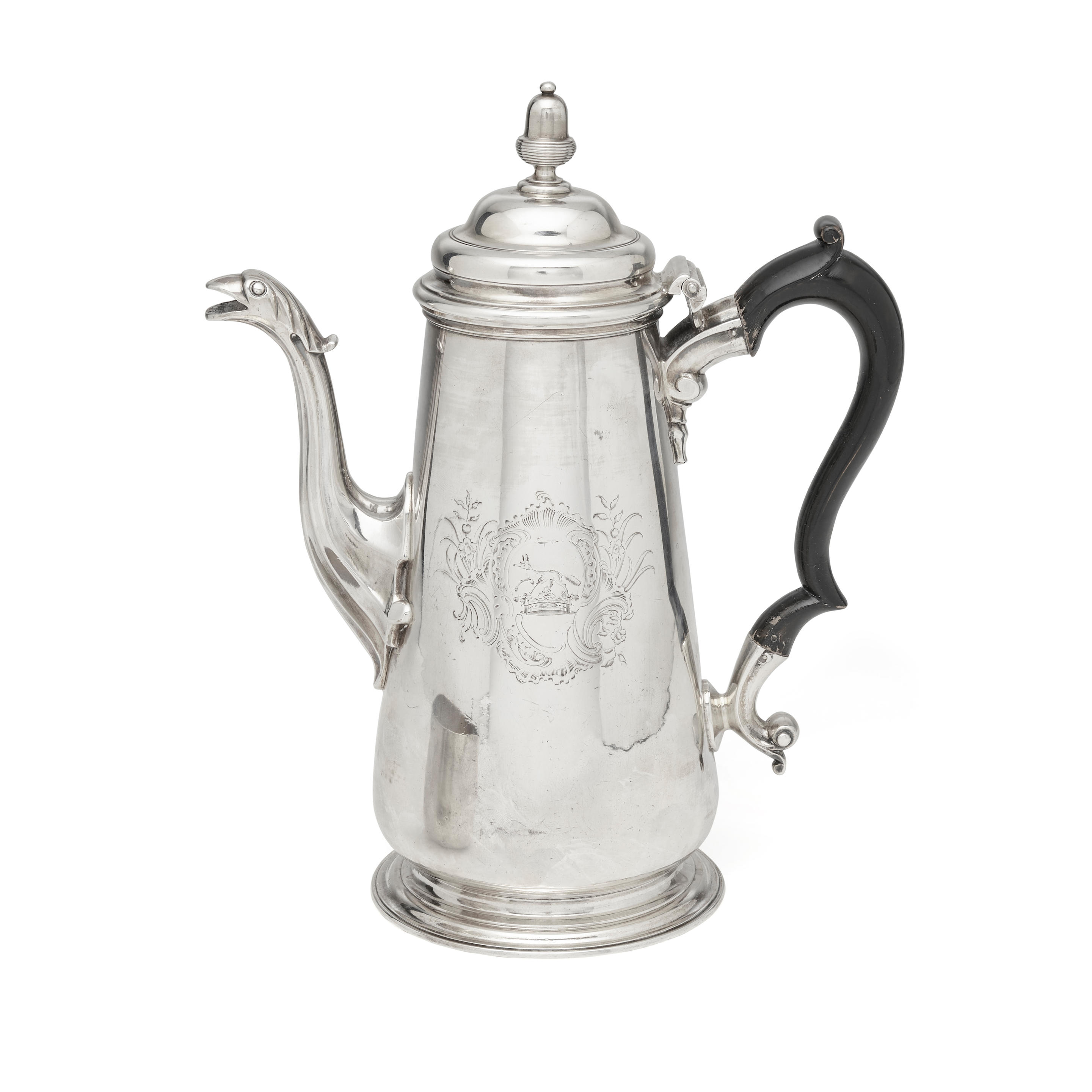 Appraisal: A GEORGE II SILVER COFFEE POT BY THOMAS WHIPHAM LONDON