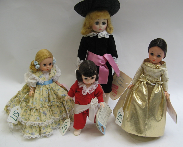 Appraisal: EIGHT MADAME ALEXANDER DOLLS with original labels Faunteroy Blue Boy