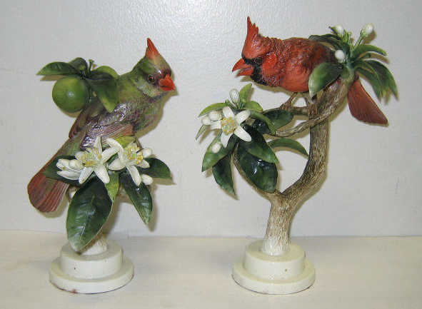 Appraisal: ROYAL WORCESTER PORCELAIN BIRDS Designed in by Dorothy Doughty two