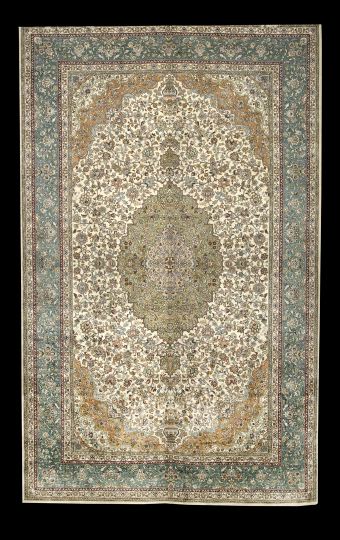 Appraisal: Silk Hereke Rug ' x '