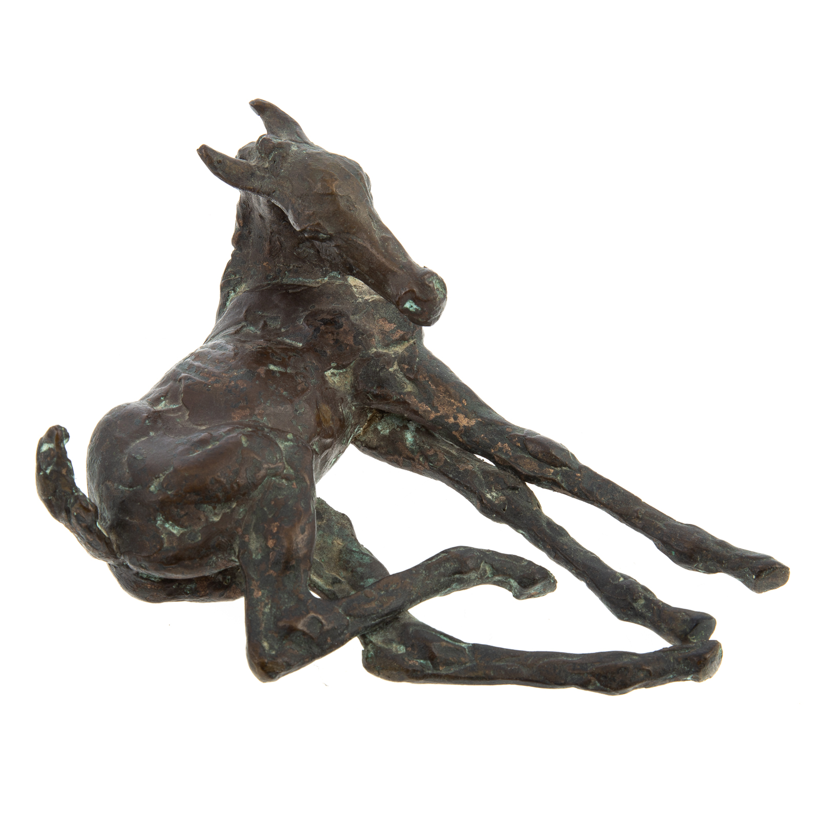 Appraisal: ATTRIBUTED TO KATHLEEN WHEELER PONY BRONZE English - Pony lying