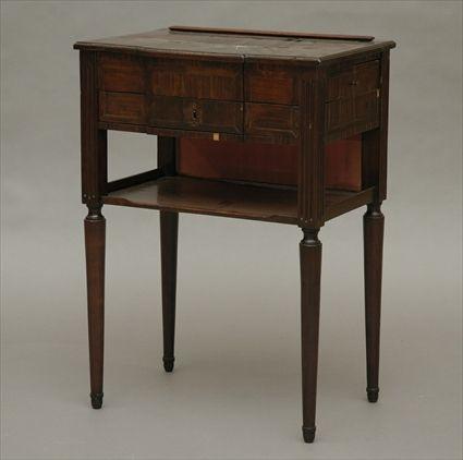 Appraisal: Continental Mahogany Two-Drawer Work Table x x in Provenance from