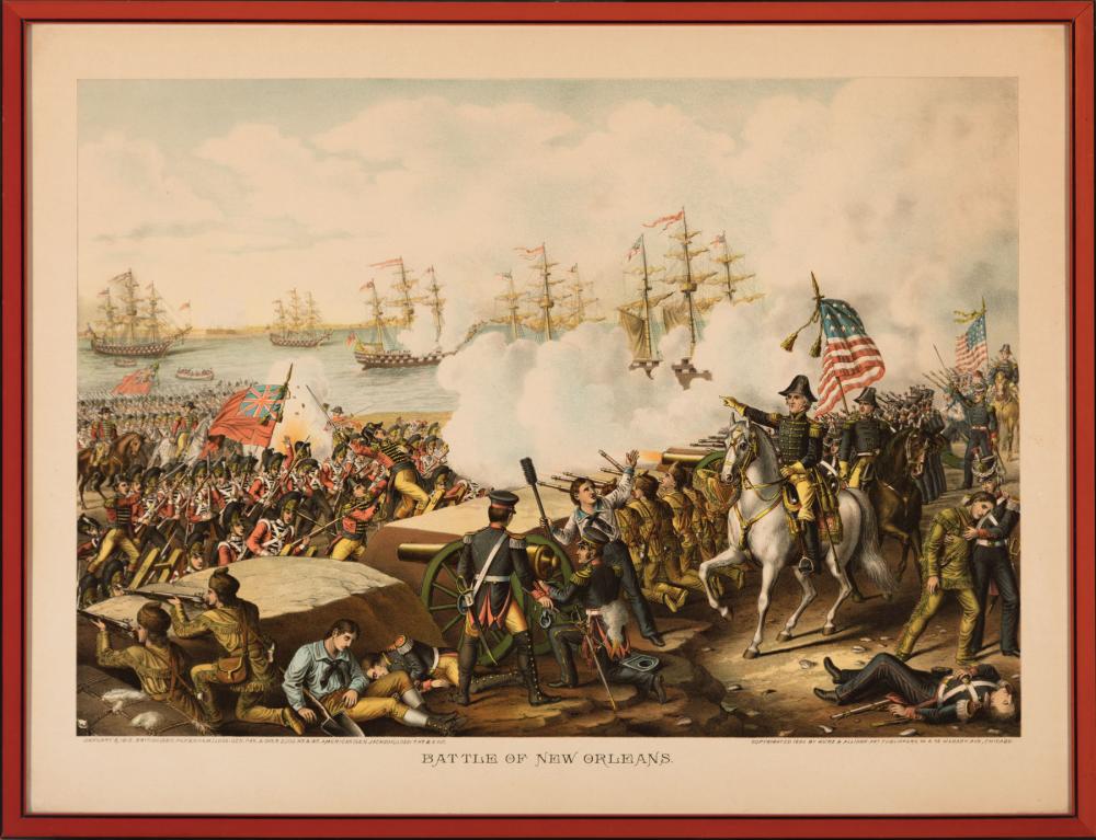 Appraisal: Kurz Allison Publishers Battle of New Orleans chromolithograph sight in