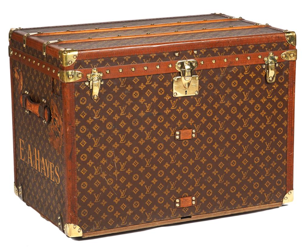 Appraisal: LOUIS VUITTON MONOGRAM STEAMER TRUNKLouis Vuitton monogram steamer hat trunk