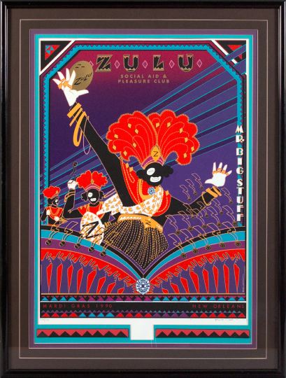 Appraisal: Zulu Mr Big Stuff Mardi Gras Poster by Bob Coleman