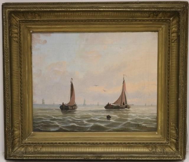 Appraisal: TH C OIL PAINTING ON CANVAS ATTRIBUTED TOFREDERIK HENDRIK HENDRIKS