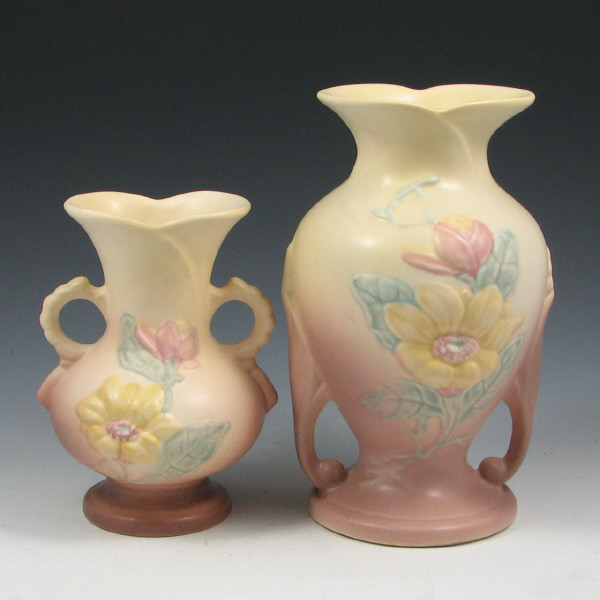 Appraisal: Hull Magnolia Matte - Vases Two Hull Magnolia Matte vases