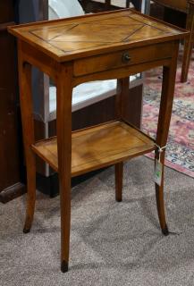 Appraisal: Louis XV Provincial walnut purplewood side table Louis XV Provincial