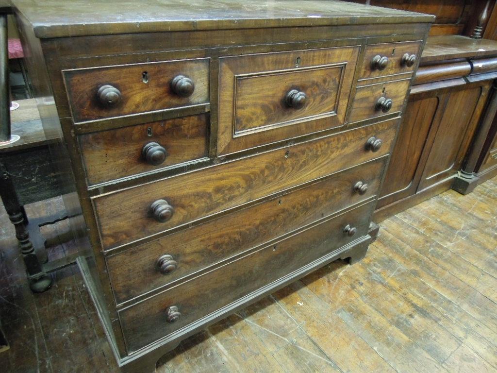 Appraisal: A th century mahogany scotch chest fitted with an arrangement