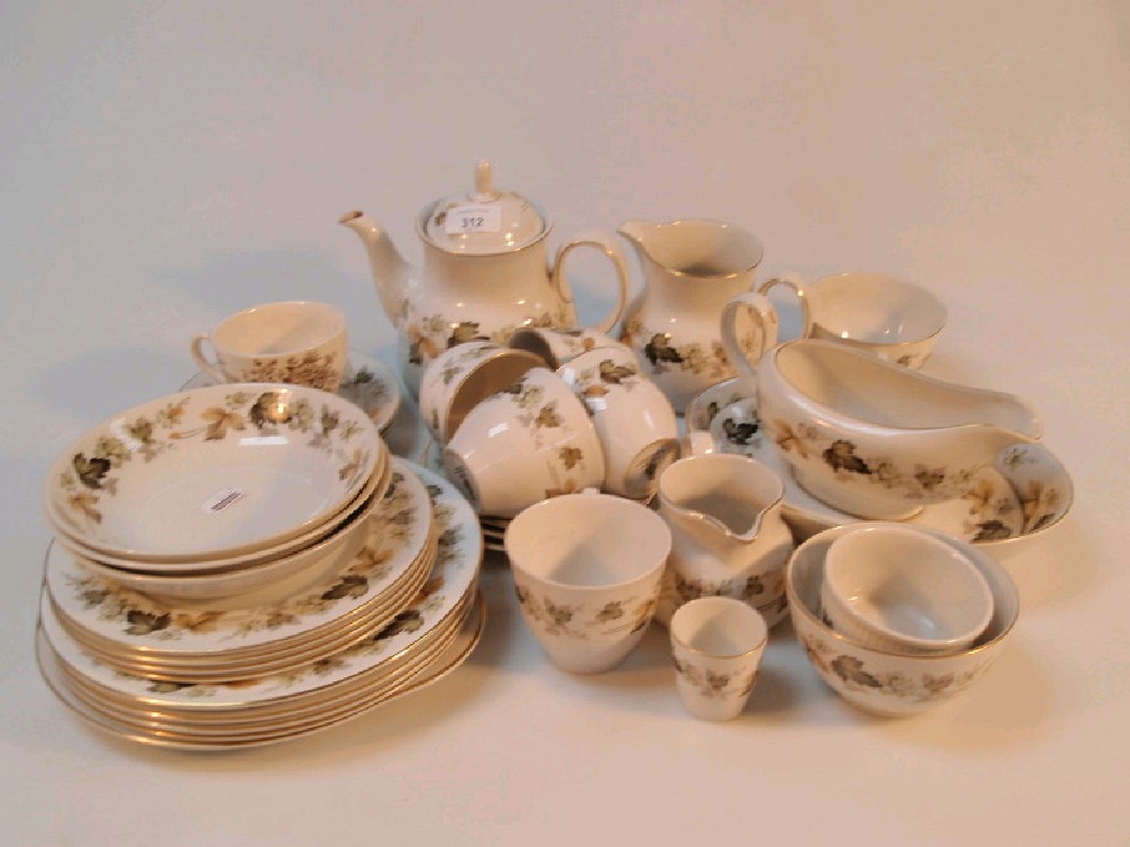 Appraisal: A Royal Doulton Larchmont pattern part tea and dinner service