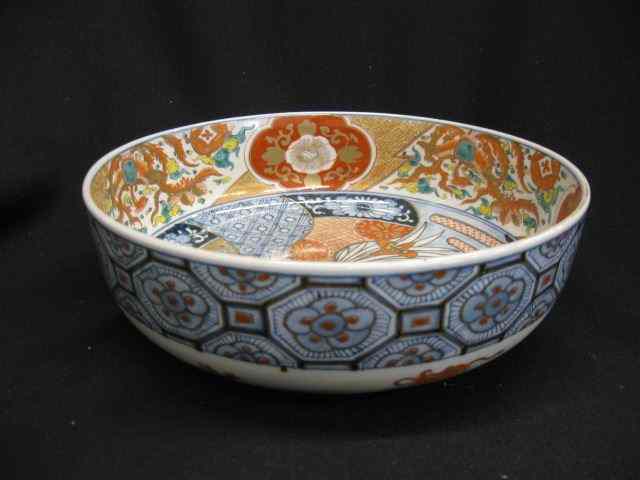 Appraisal: Japanese Imari Porcelain Bowl Phoenix pinwheel motif '' excellent