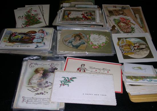 Appraisal: Vintage calling cards post cards advertising cards many from Waterbury