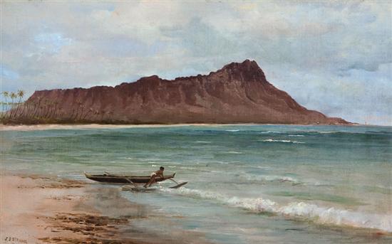 Appraisal: JOSEPH DWIGHT STRONG JR American - View of Diamond Head