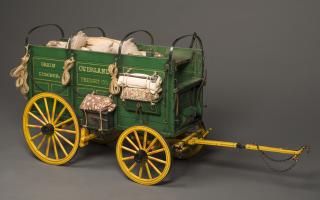 Appraisal: Overland Freight Wagon by Dale Ford Dale Ford - hand-painted