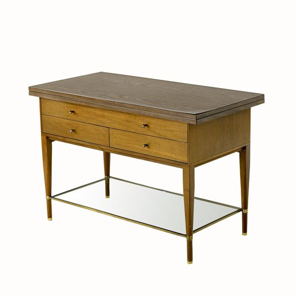 Appraisal: PAUL McCOBB CALVIN Three-drawer server with woodgrain formica top brass