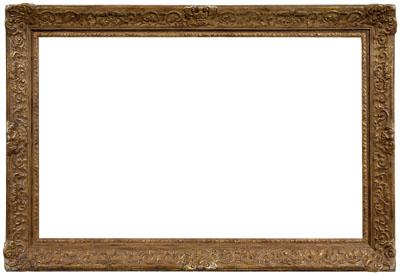 Appraisal: Louis revival style frame gilt wood and composition ogee profile