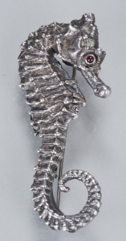 Appraisal: Carl Schon Seahorse Pin Marked on back reads Carl Schon