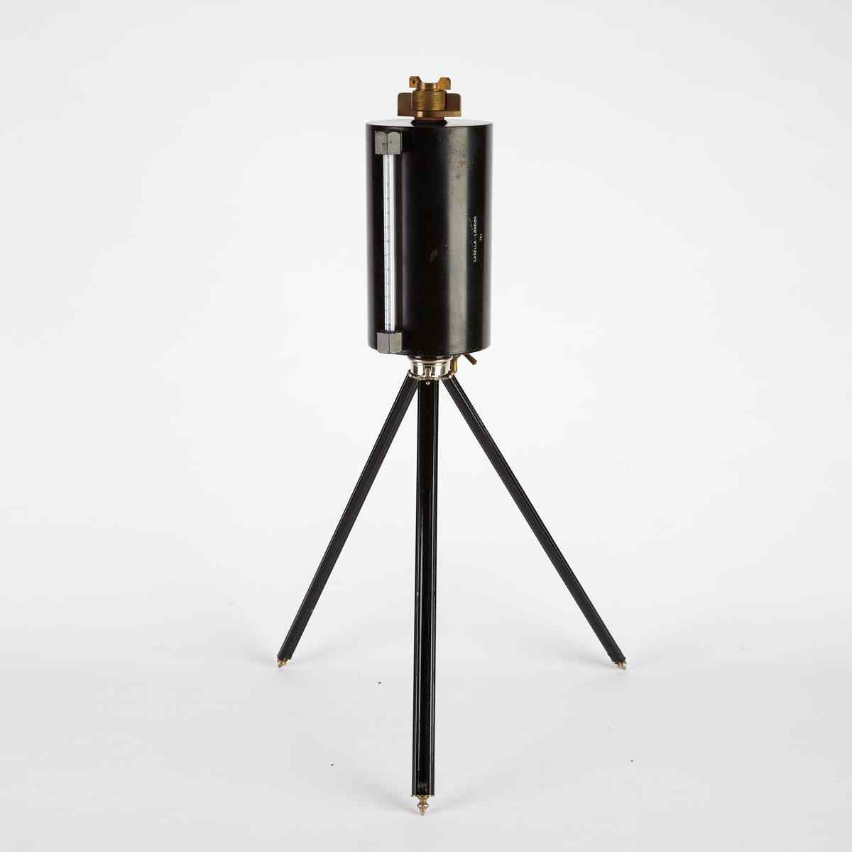 Appraisal: Lacquered Bronze Rain Gauge by Casella Measurement London mid th