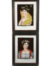 Appraisal: PAIR REVERSE GLASS PORTRAITS - th c Reverse Glass Allegorical