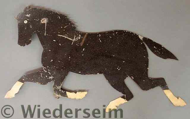 Appraisal: Sheet metal running horse weathervane probably early th c the