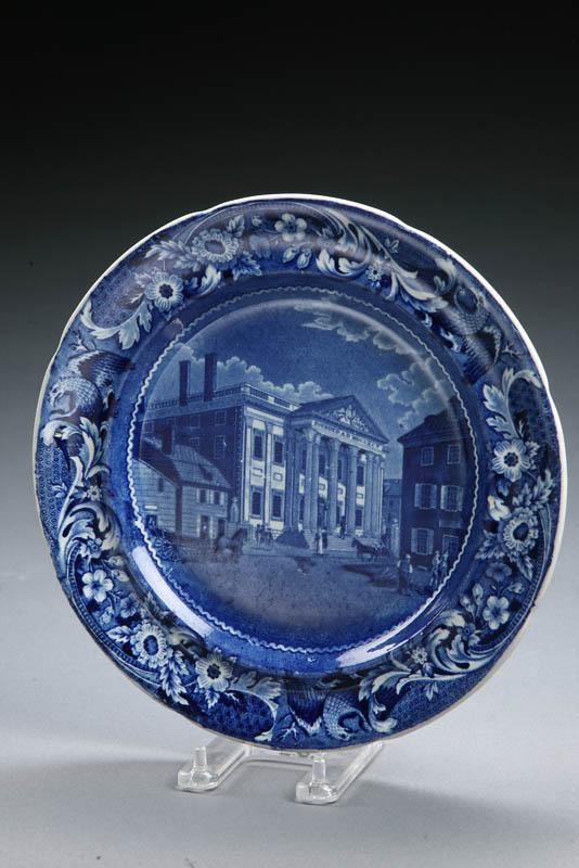 Appraisal: HISTORICAL BLUE STAFFORDSHIRE PLATE English early th century transferware Dark