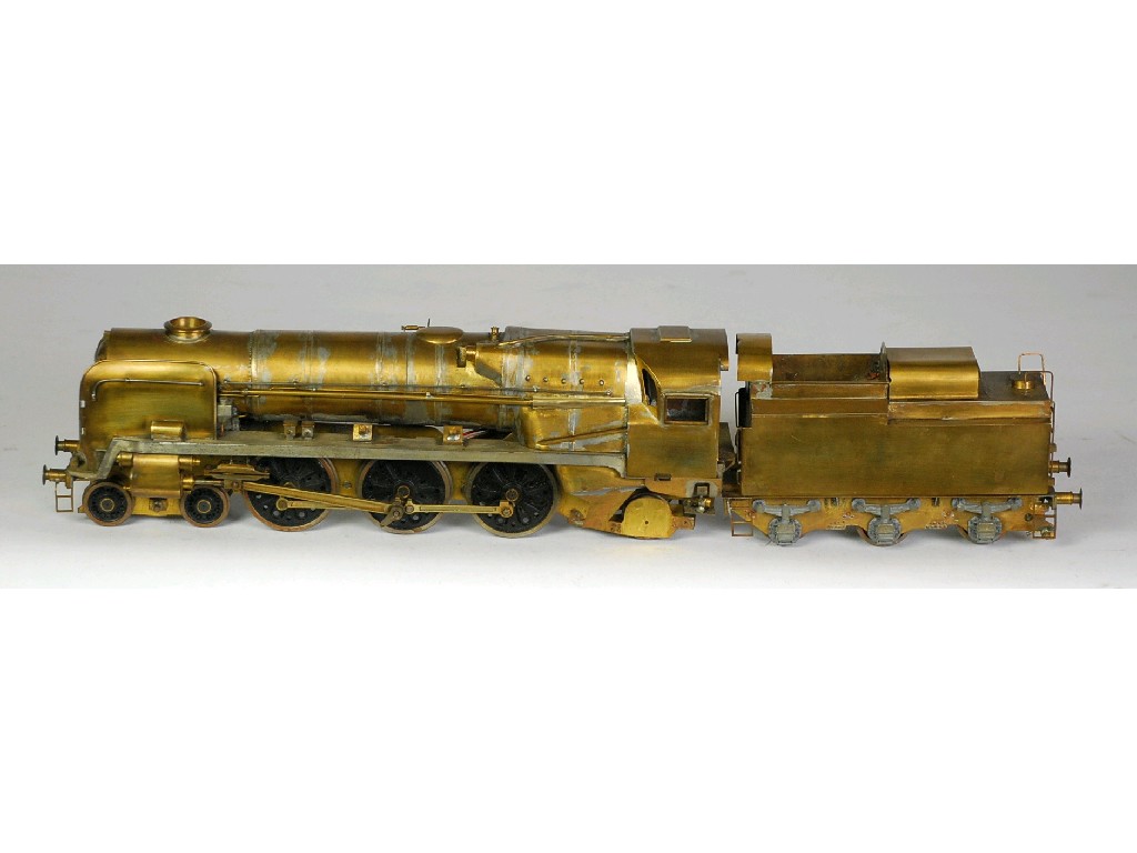 Appraisal: ENGINEERED BRASS 'O' GAUGE MODEL OF A - - TANK