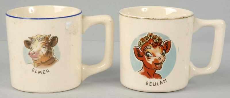 Appraisal: Lot of Mugs for Elmer Beulah by Borden's Description s