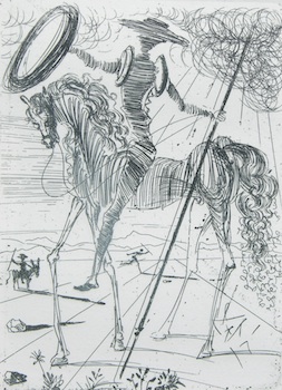 Appraisal: After Salvador Dali Spanish - Don Quixote Etching on paper