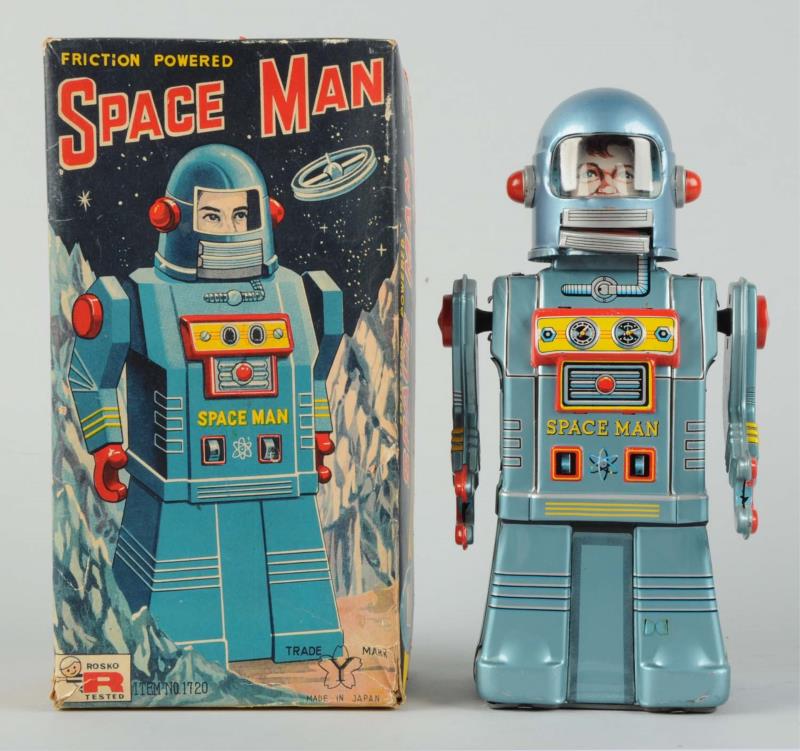 Appraisal: Japanese Tin Litho Space Man Robot O B In original