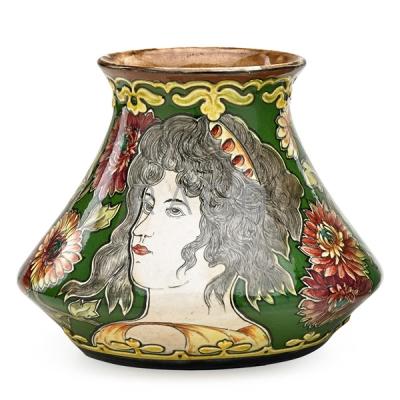 Appraisal: ROYAL BONN ART NOVA PORCELAIN PORTRAIT VASE Condition Report