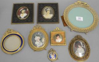 Appraisal: Eight brass and bronze French and Victorian frames six with