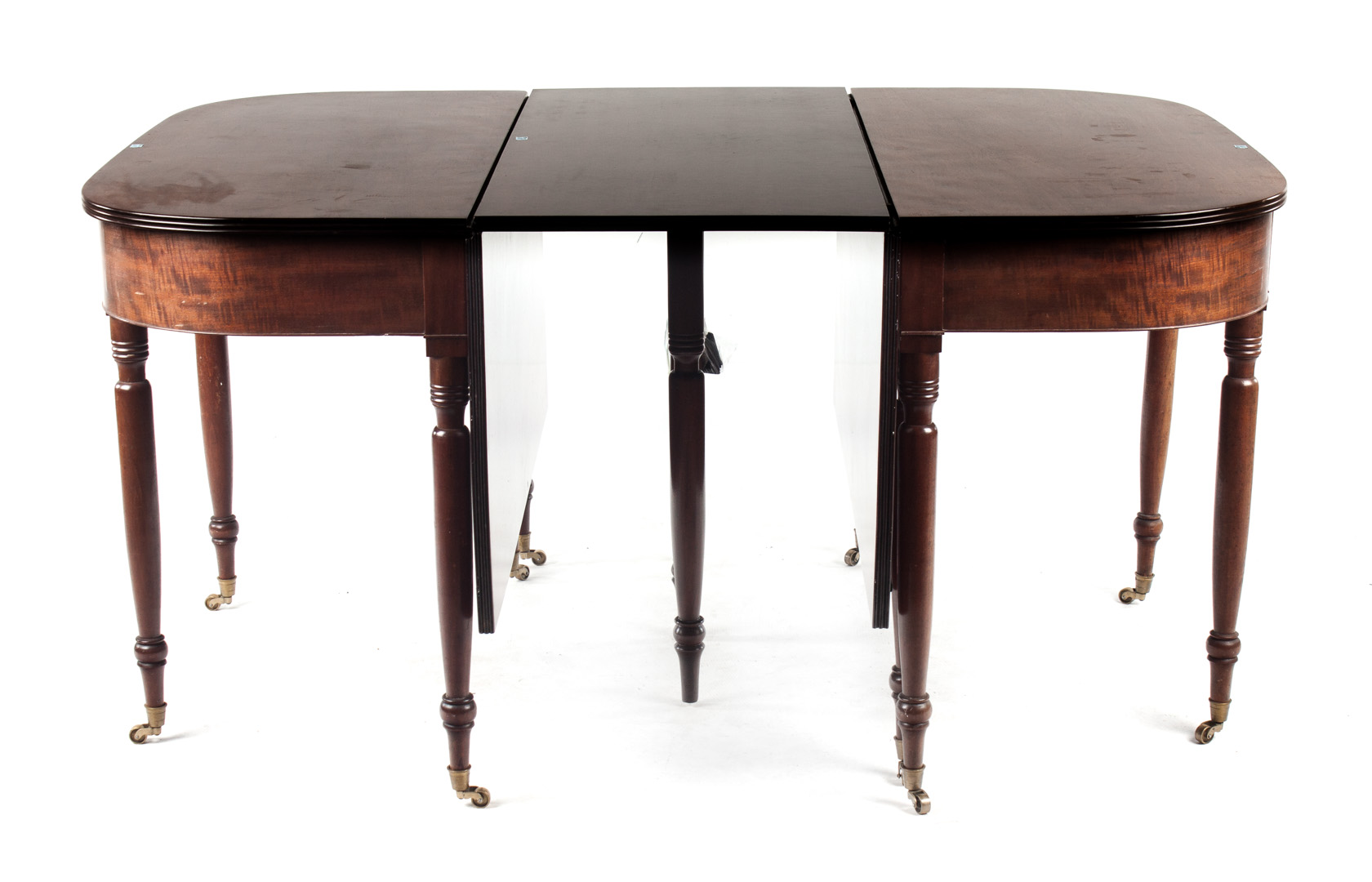 Appraisal: Federal mahogany drop leaf dining table Mid-Atlantic states circa -