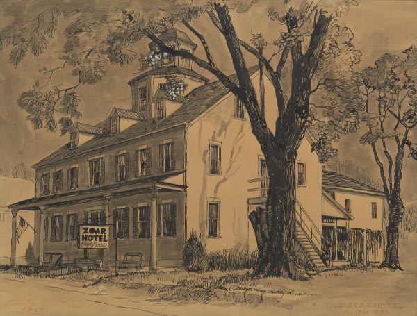 Appraisal: CHESTER BRATTEN AMERICAN - x Old Zoar Hotel - Built