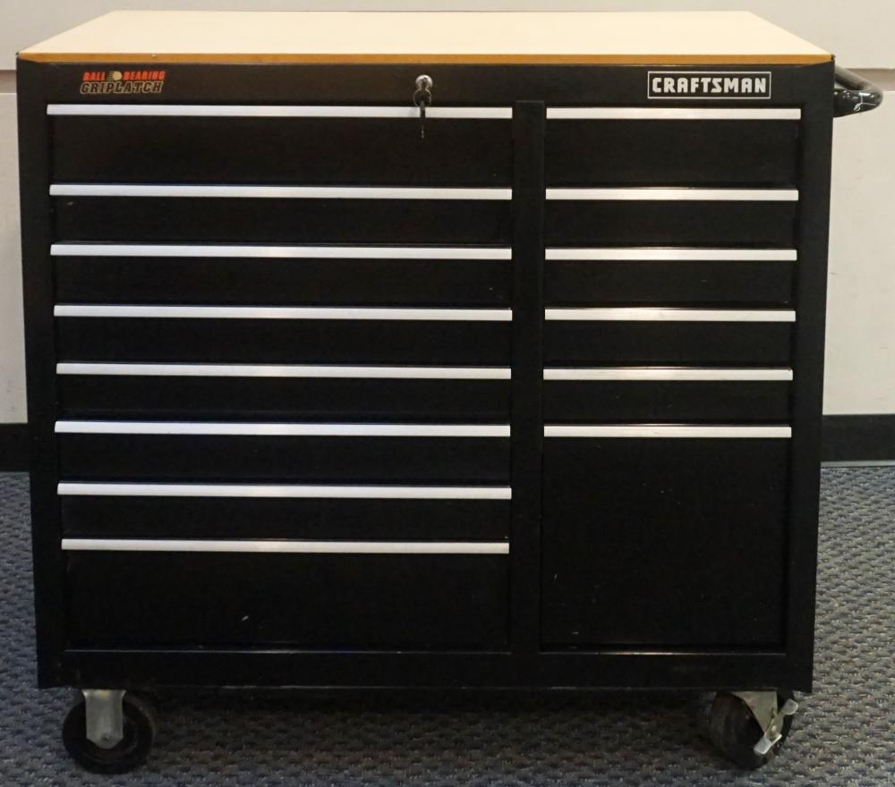 Appraisal: Craftsman Black Enamel Painted Rolling Tool Chest x x in