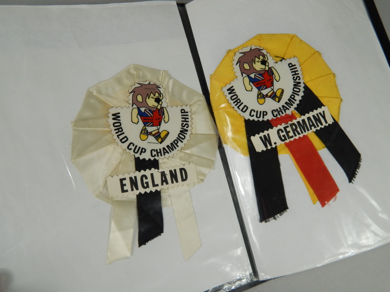 Appraisal: A quantity of original World Cup rosettes for various teams