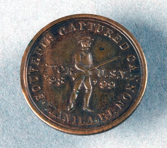 Appraisal: Lapel pin made from cannon captured in Manila Philippine Islands