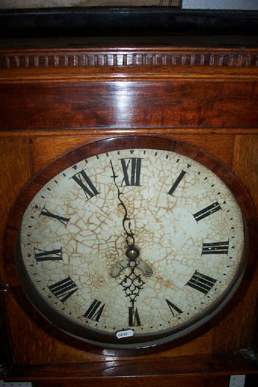 Appraisal: A th century oak -hour longcase clock fitted with a