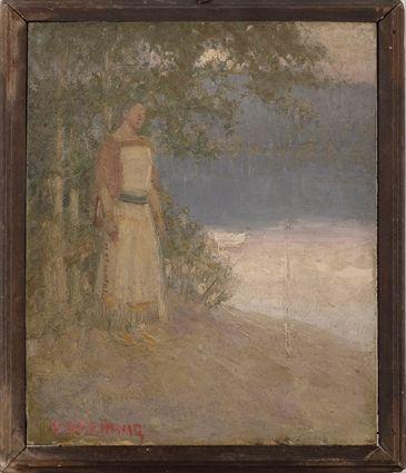 Appraisal: EDWIN WILLARD DEMING - INDIAN MAIDEN Oil on panel x