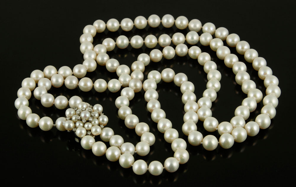 Appraisal: - South Sea Pearl Necklace South Sea pearl double strand