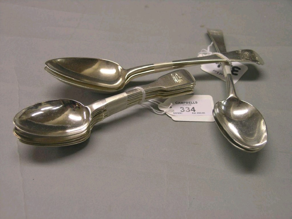 Appraisal: A pair of George II silver serving spoons London together