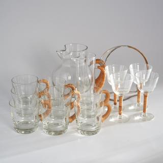 Appraisal: Carl Aubock glassware set Carl Aubock glassware set c s