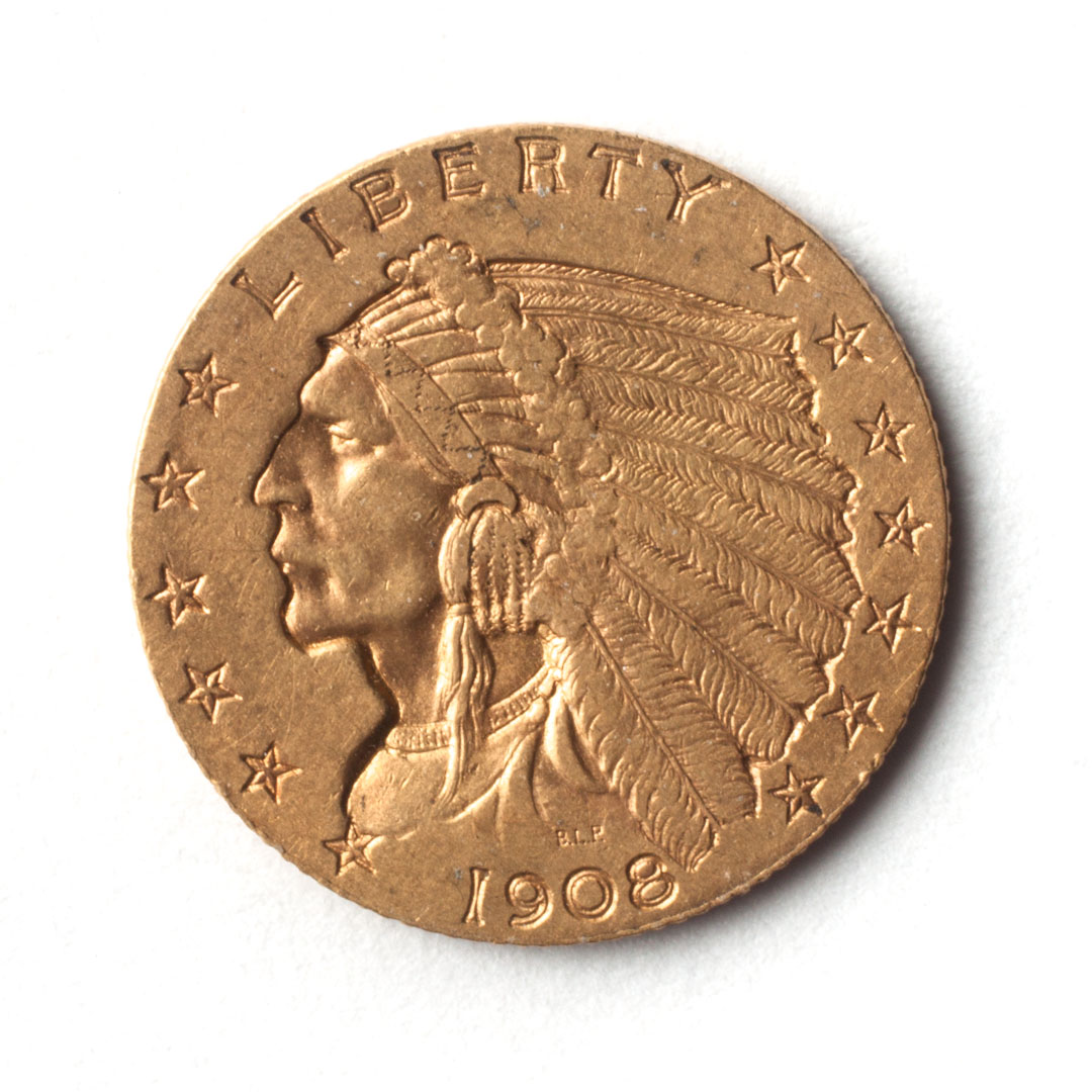 Appraisal: United States Indian Head gold quarter eagle AU-