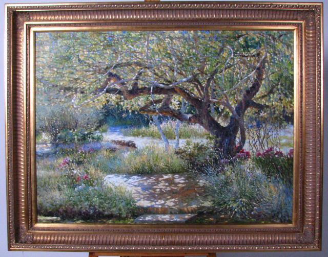 Appraisal: Framed decorator oil on canvas x signed lower left Rosen